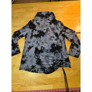 Lux Leisure by Neon Buddha tie dye cowl neck sweatshirt long sleeve adjustable m